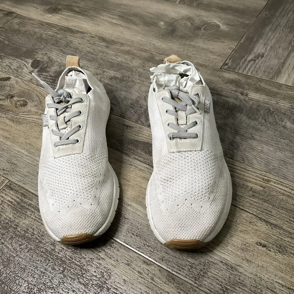TRUE Linkswear All Day Knit II Golf Shoes Spikeless Golf Off White Mens Size 10